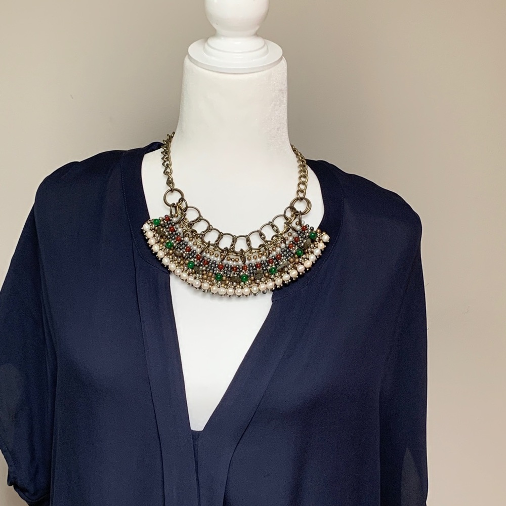 Statement Beaded Necklace - Picture 2 of 4